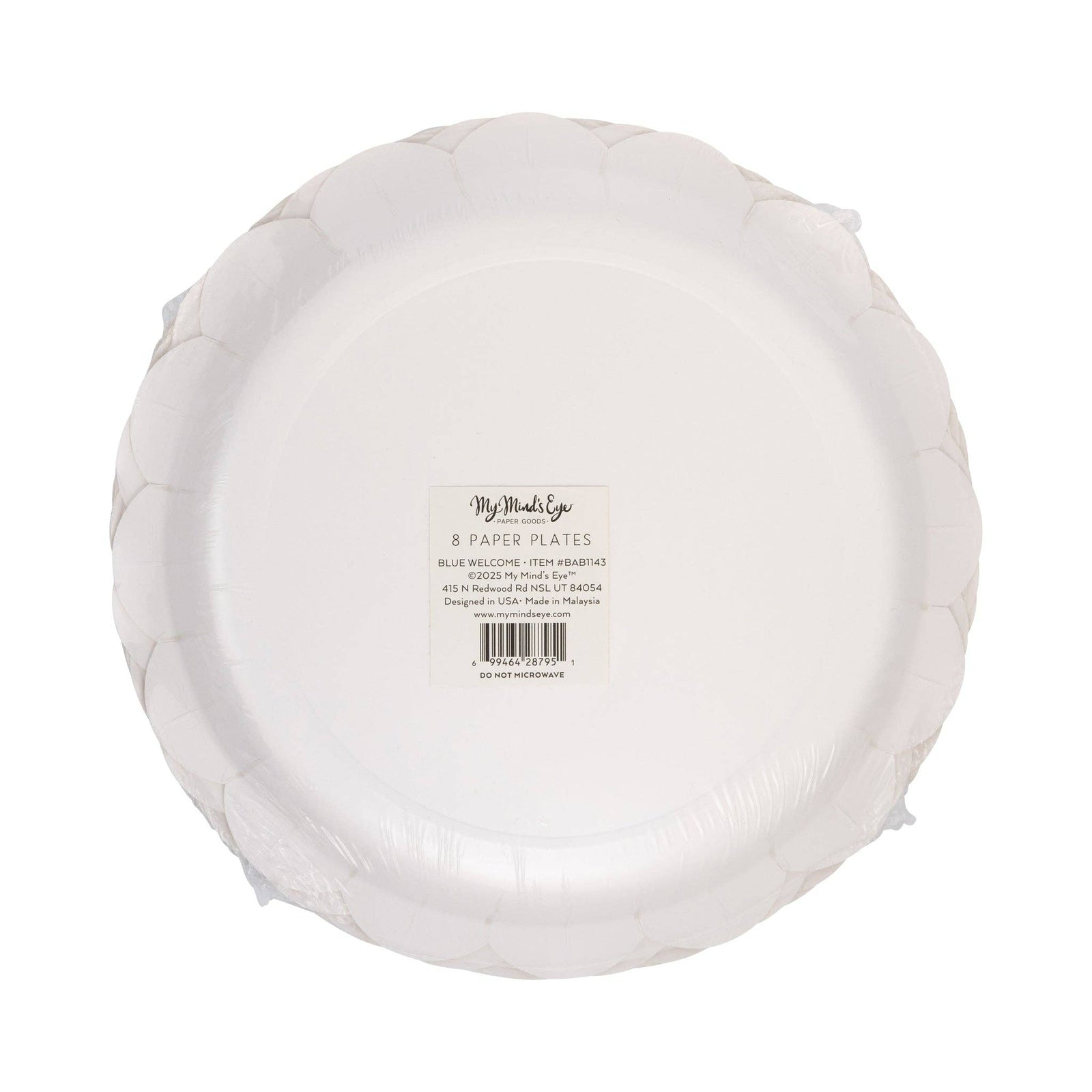 Welcome Baby Blue Plate