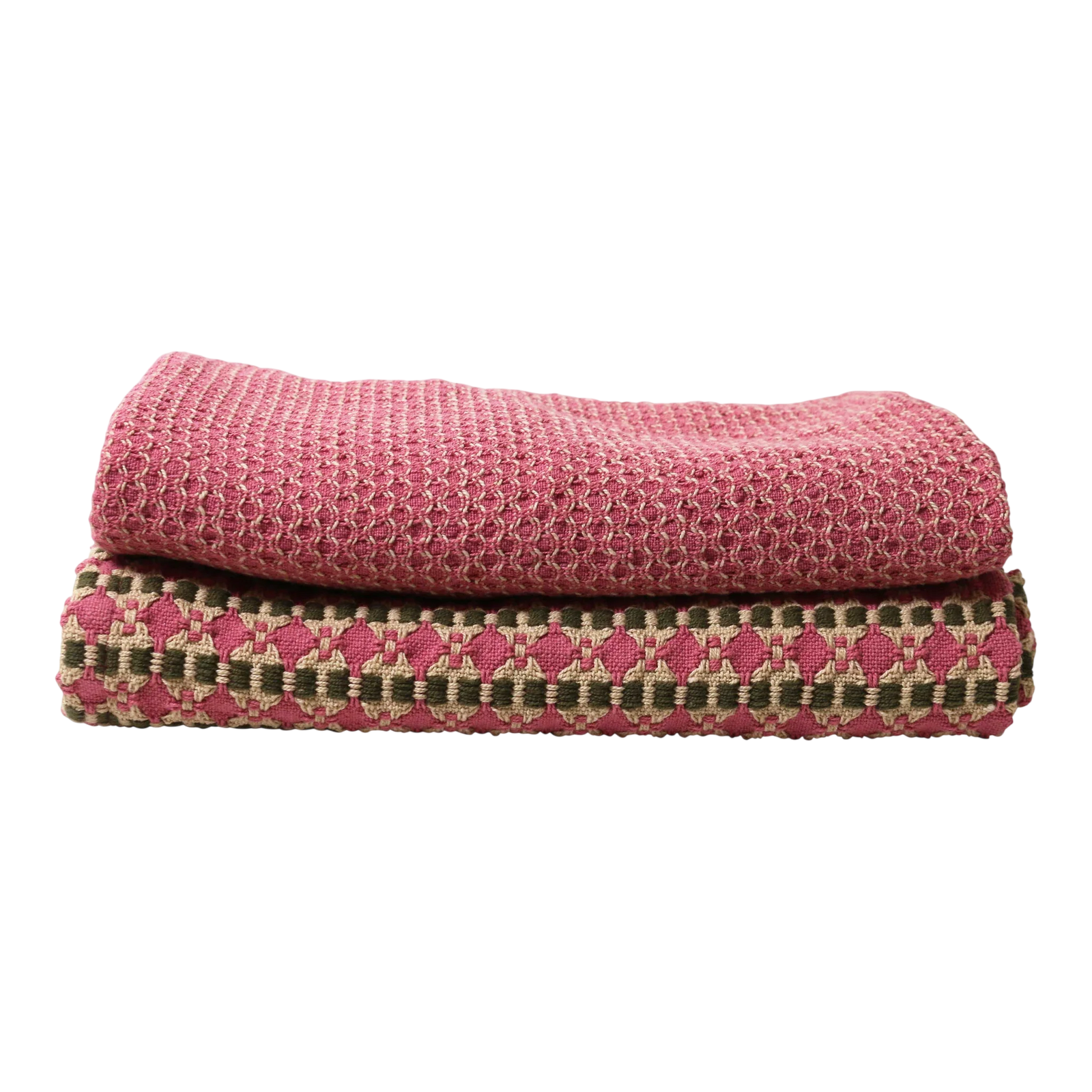 Set of 2 Tea Towels / Raspberry Lume
