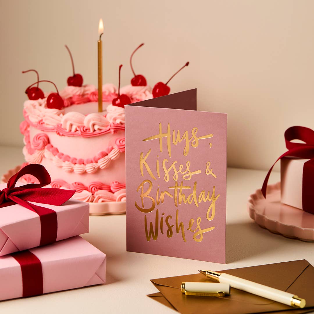 Hugs & Kisses Birthday | Greeting Card