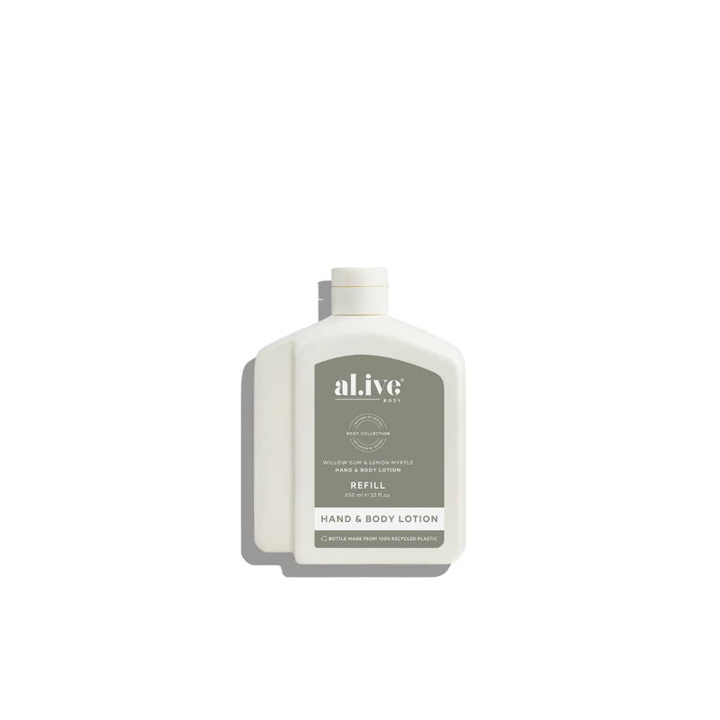 650ml Lotion Refill - Willow Gum & Lemon Myrtle