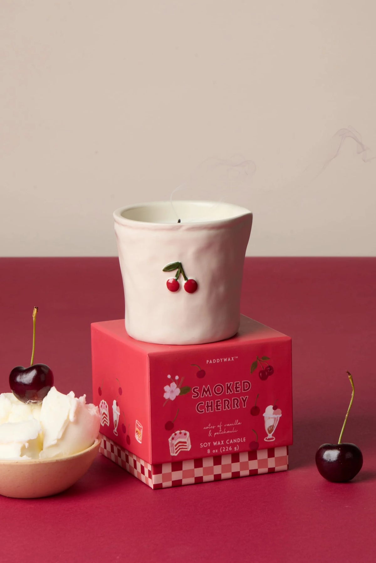 Bistro Ceramic Candle - Smoked Cherry 226g