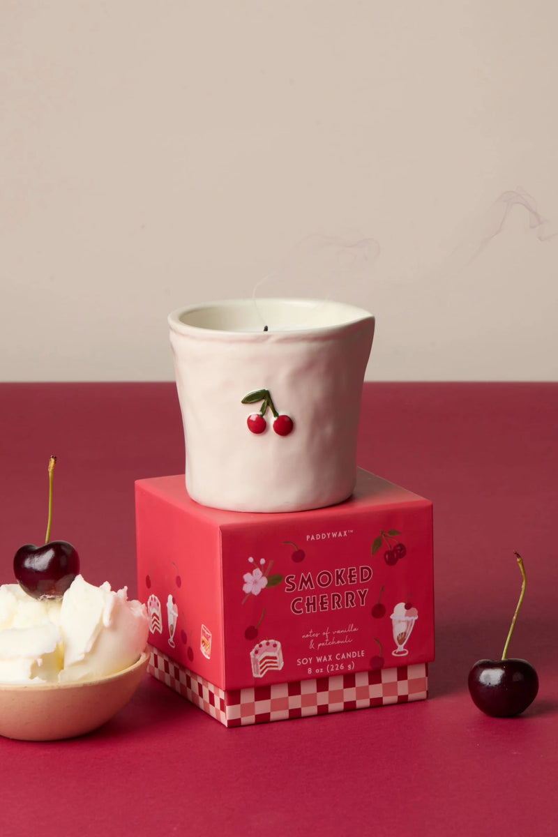 Bistro Ceramic Candle - Smoked Cherry 226g