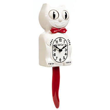 Candy Cane Red Kit Cat Clock