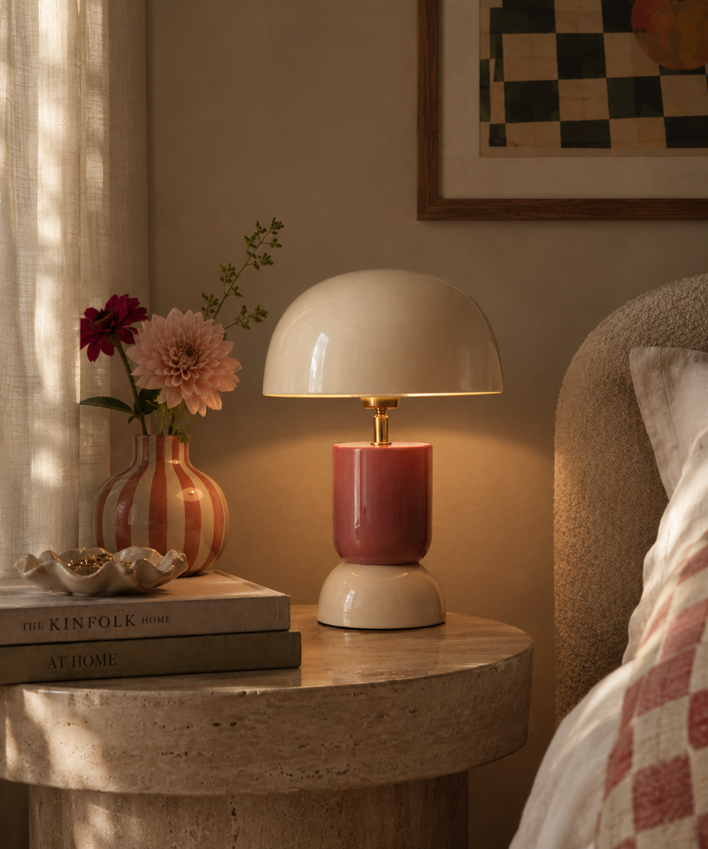 Rio Metal Lamp - Taupe/Russet