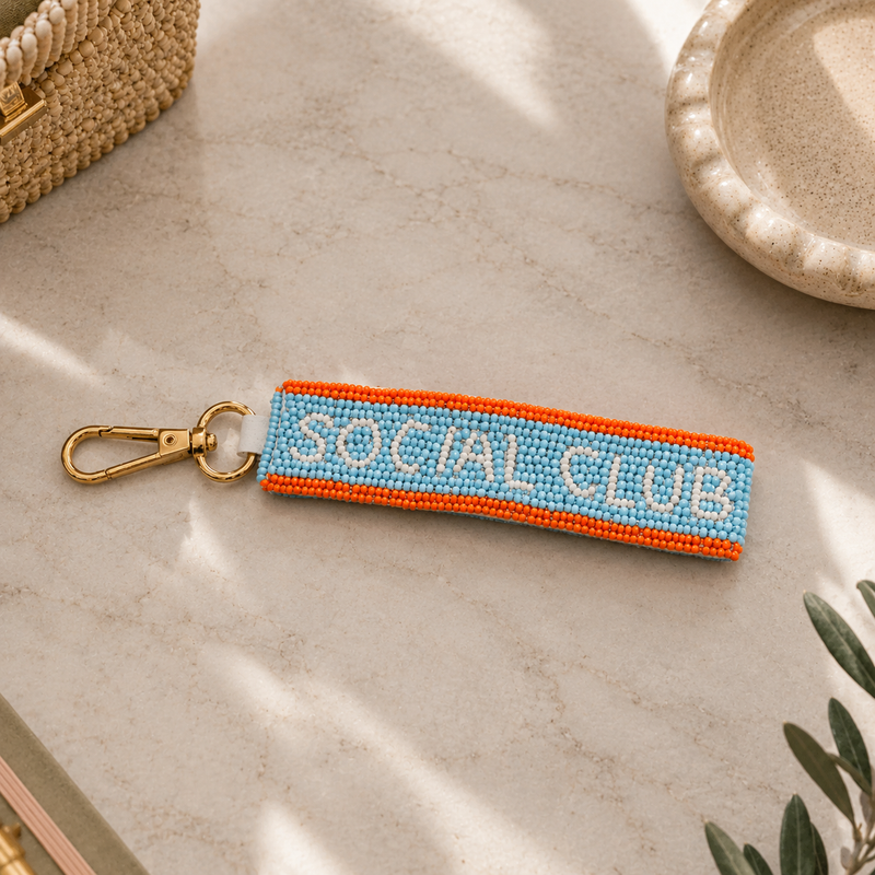 Social Club Beaded Keyring