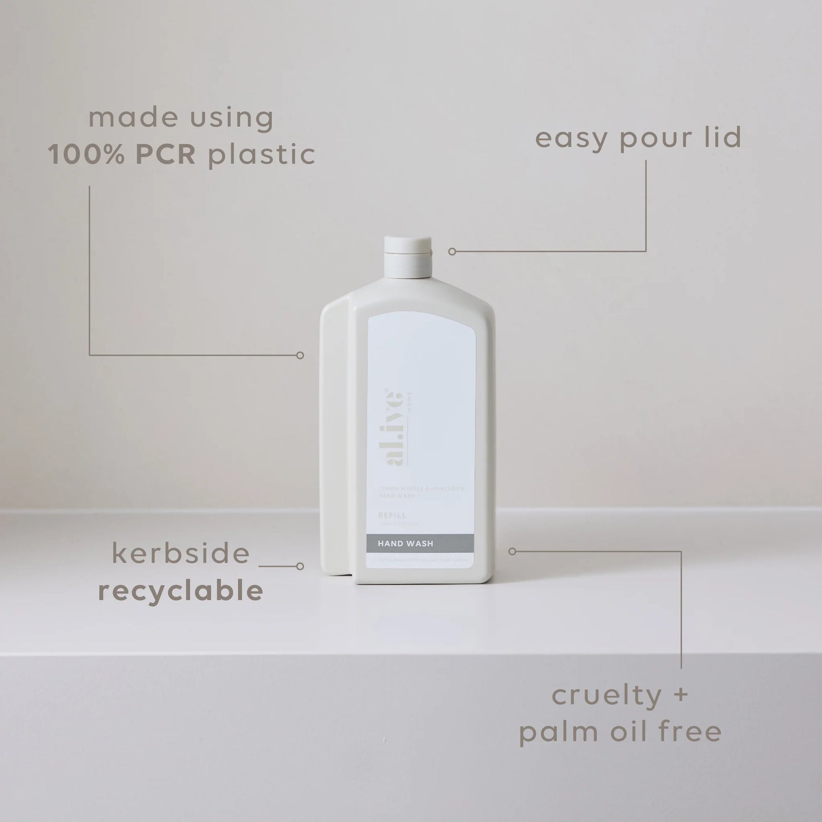 1 L Hand Wash Refill - Lemon Myrtle & Honeydew