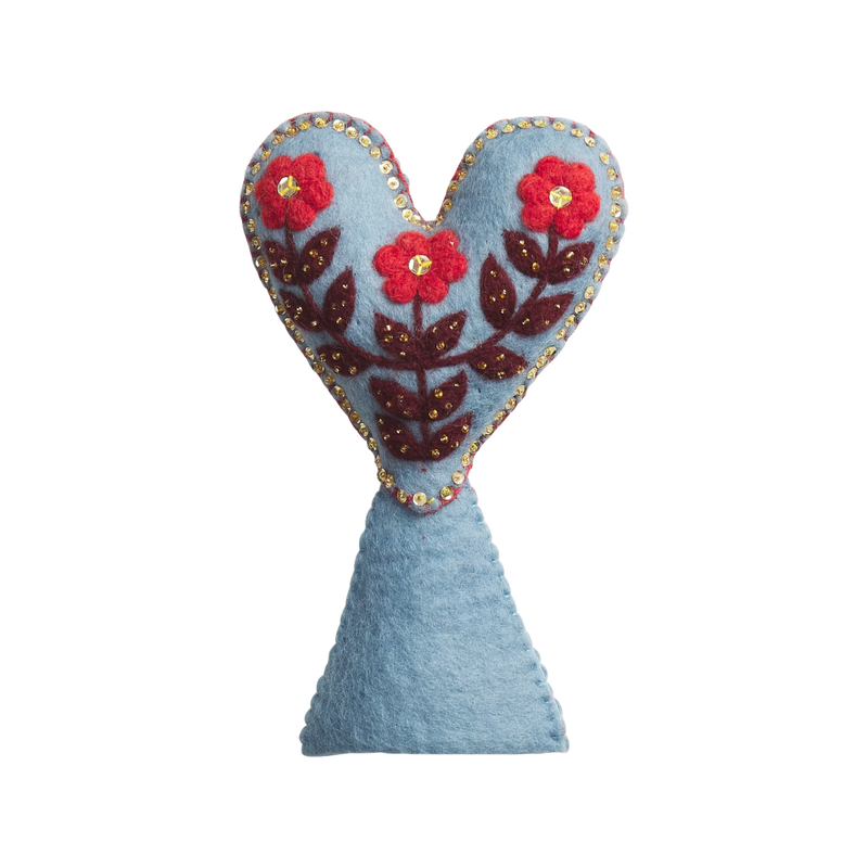 Delilah Felt Heart Tree Topper