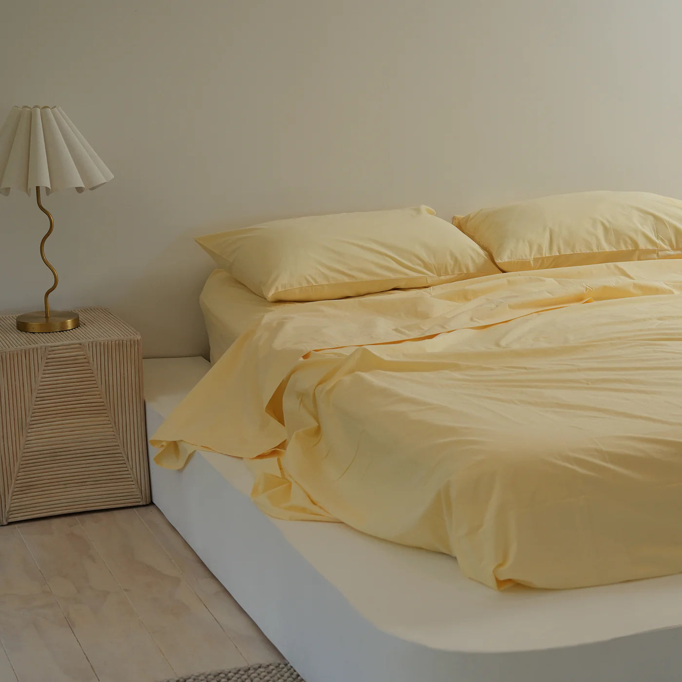 100% Stonewashed Cotton Sheet Set – Butter