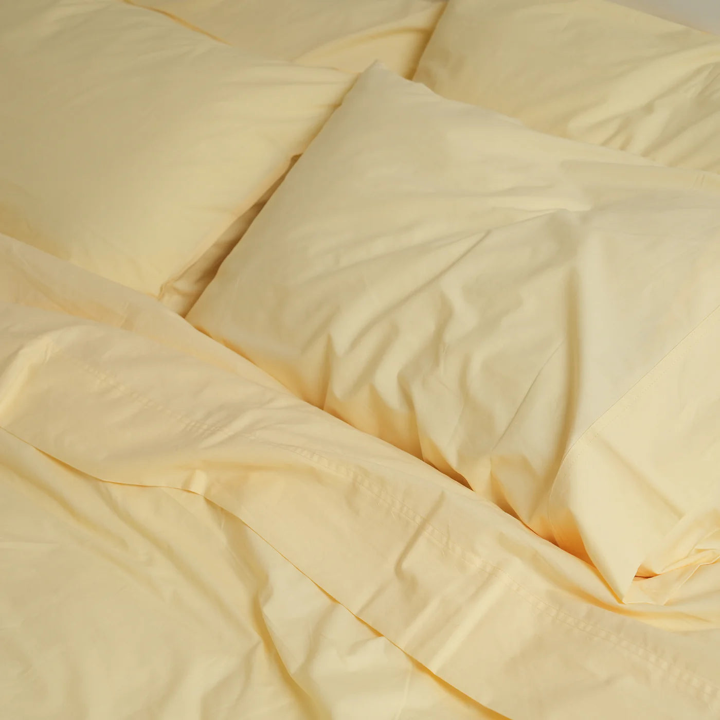 100% Stonewashed Cotton Sheet Set – Butter