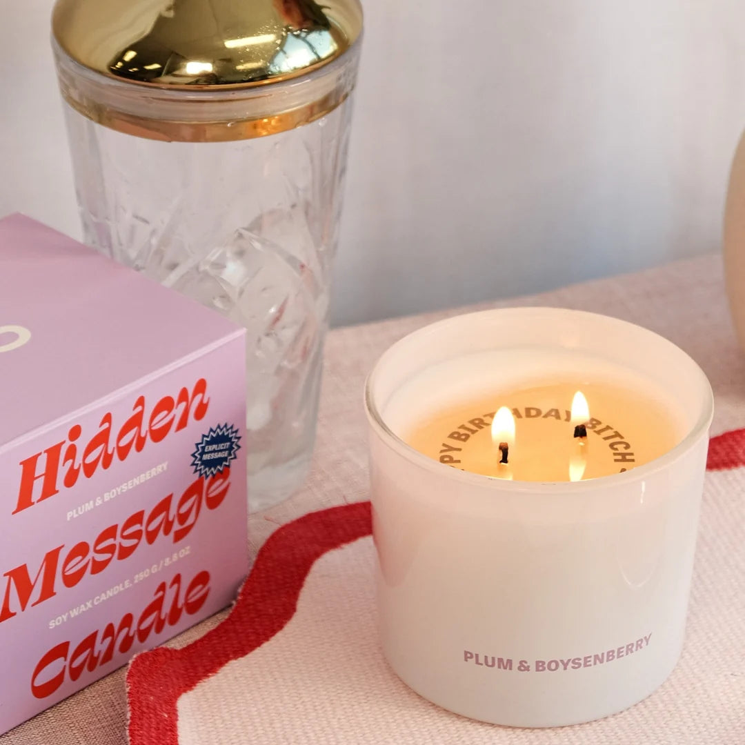 Hidden Message Candle - Plum & Boysenberry