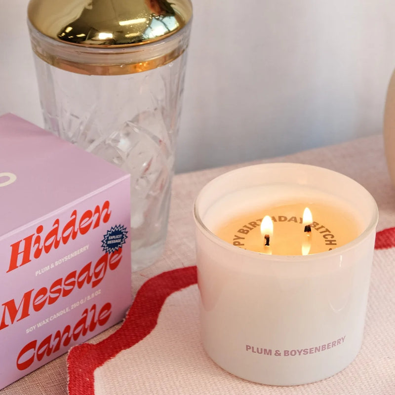 Hidden Message Candle - Plum & Boysenberry