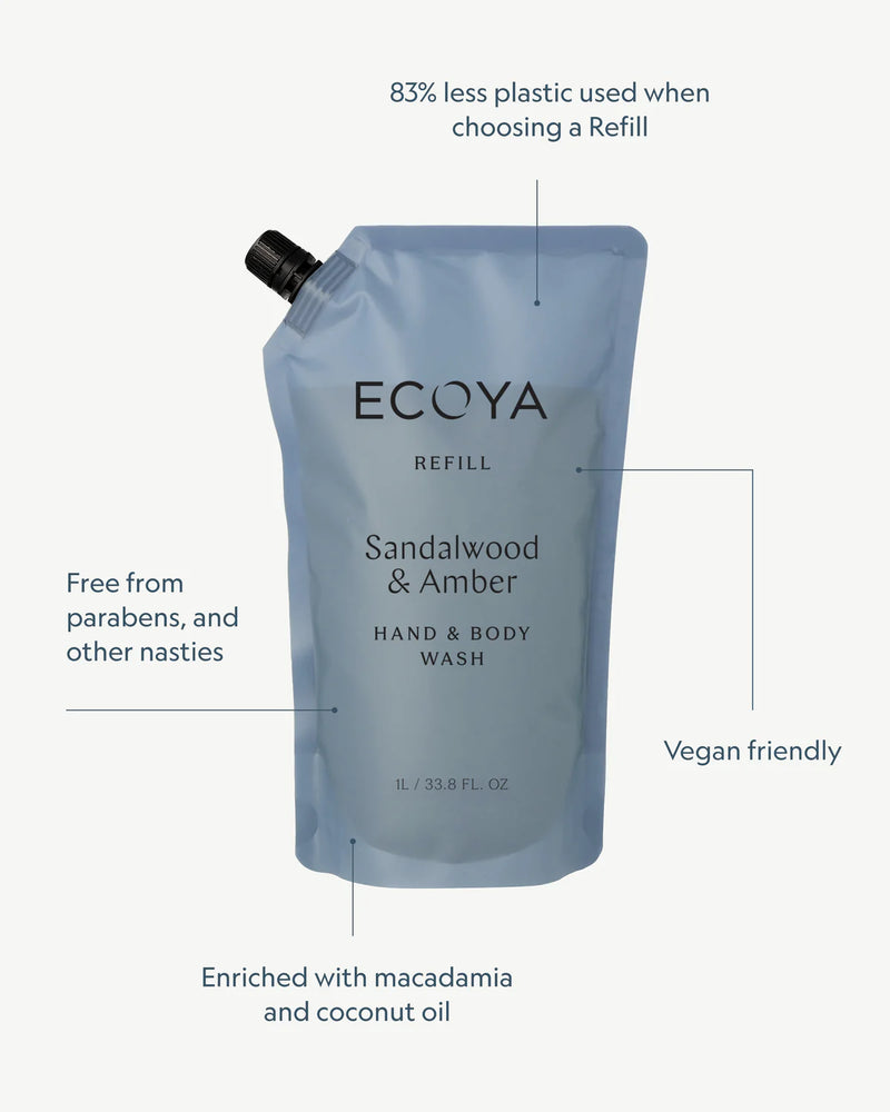 Hand & Body Wash Refill - Sandalwood & Amber