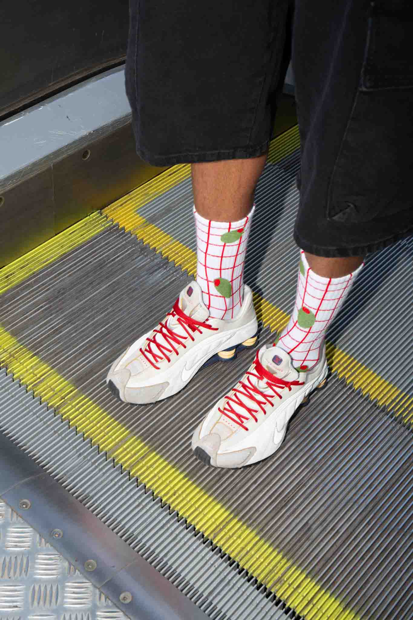 Flat Socks - Olive