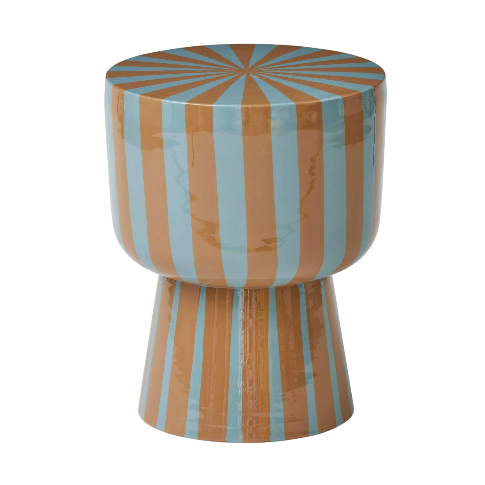 Fisher Metal Side Table 35x45cm Blue/Brown