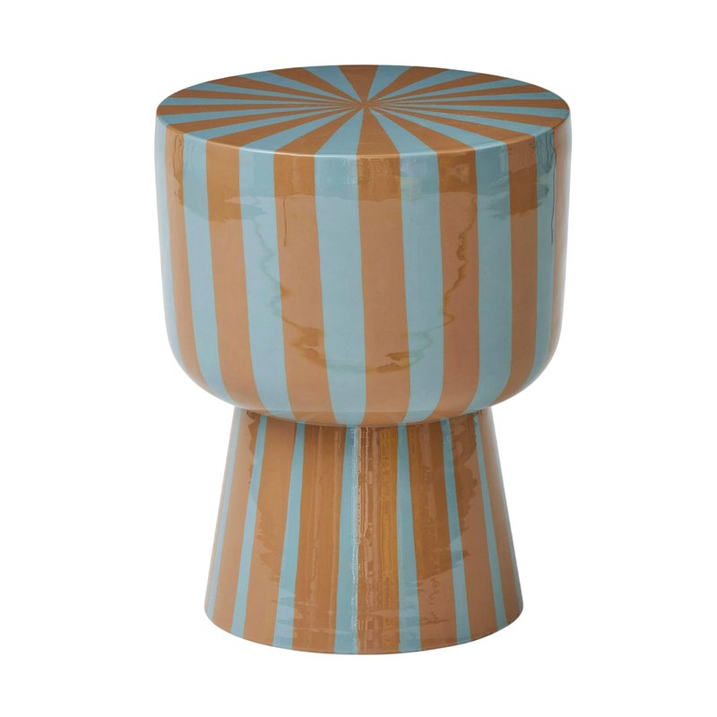 Fisher Metal Side Table 35x45cm Blue/Brown