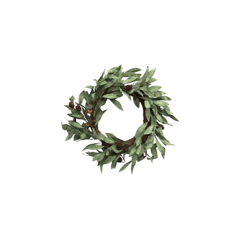 Eucalyptus & Brown Berry Wood Wreath Small