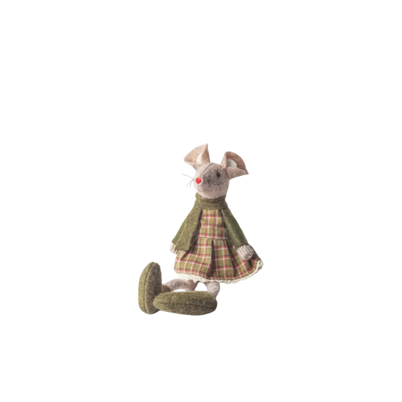 Green Tilly Mouse Sitting