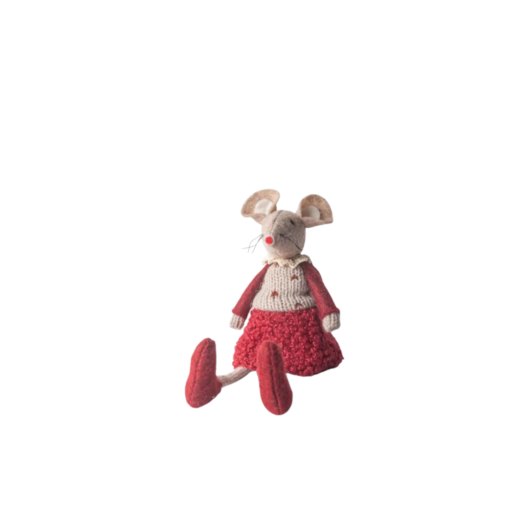Red Edna Mouse Sitting