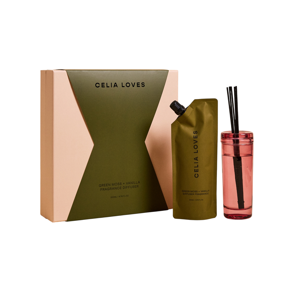 Diffuser Set – Green Moss + Vanilla 200ml