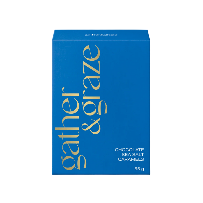 Gather & Graze Chocolate Sea Salt Caramels 55g Blue