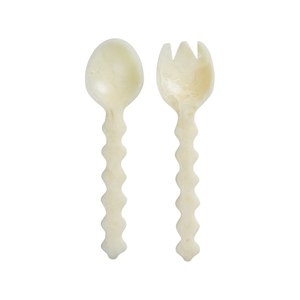 Gisele Salad Servers - Pearl
