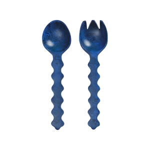 Gisele Salad Servers - Azure