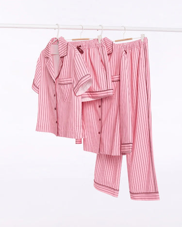 Short Sleeve Sleep Shirt - Rocky Road Stripes