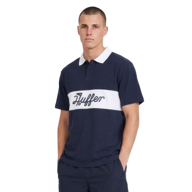 Par Line Polo - Navy/White