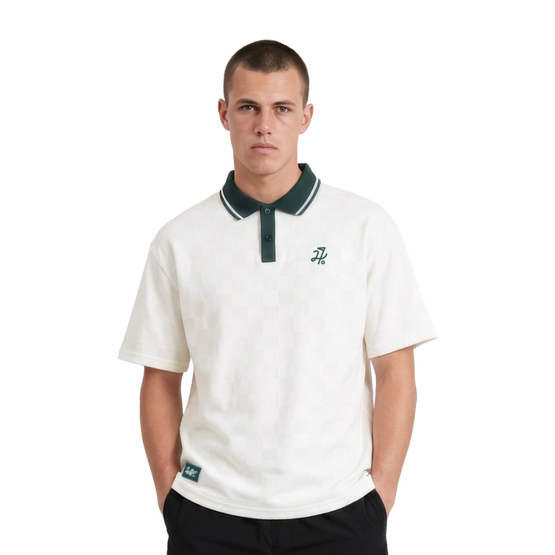 Check Par Polo - White