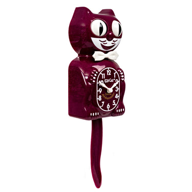 Ruby Red with Gold Specs Kit Cat Clock