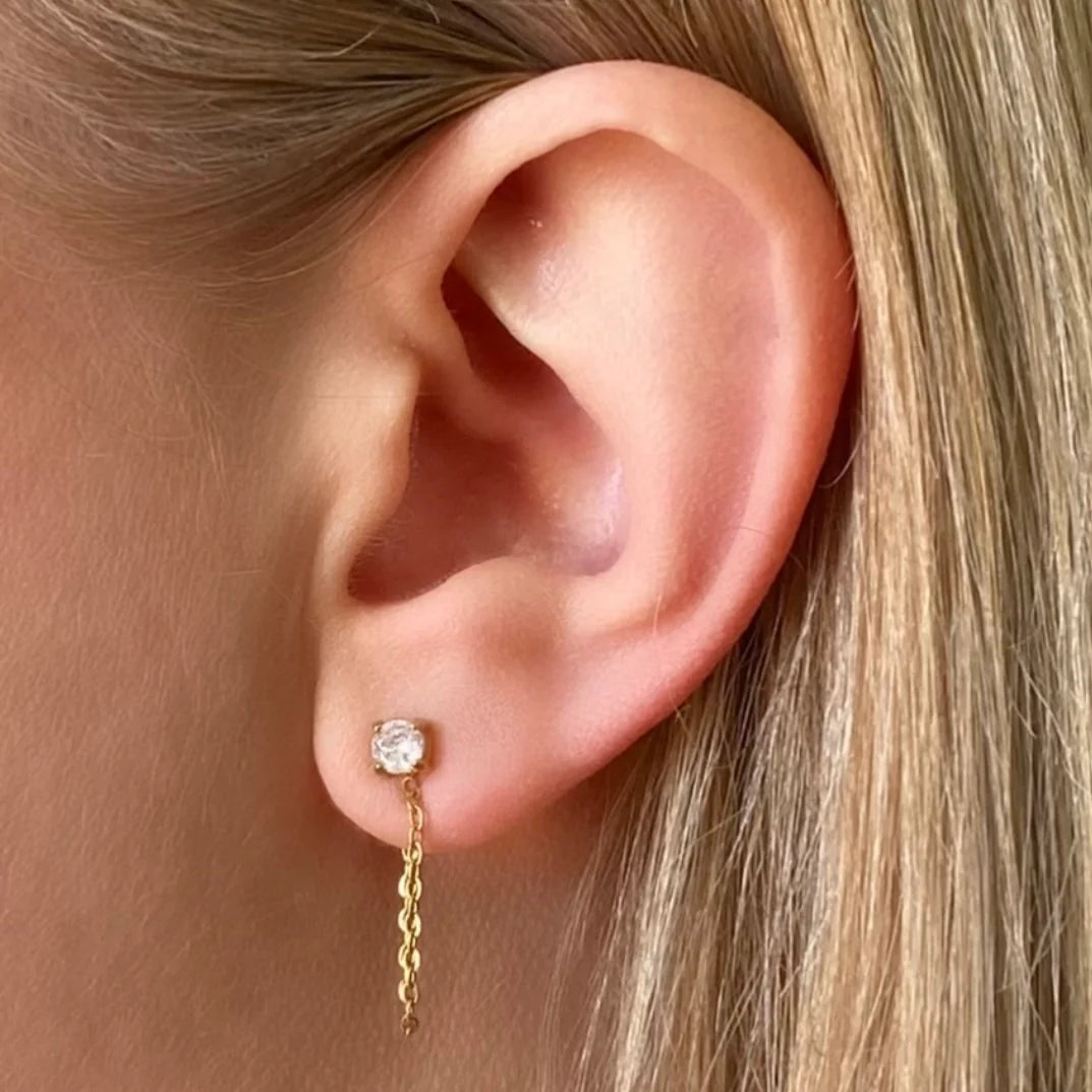 Urban Chain Stud Earrings