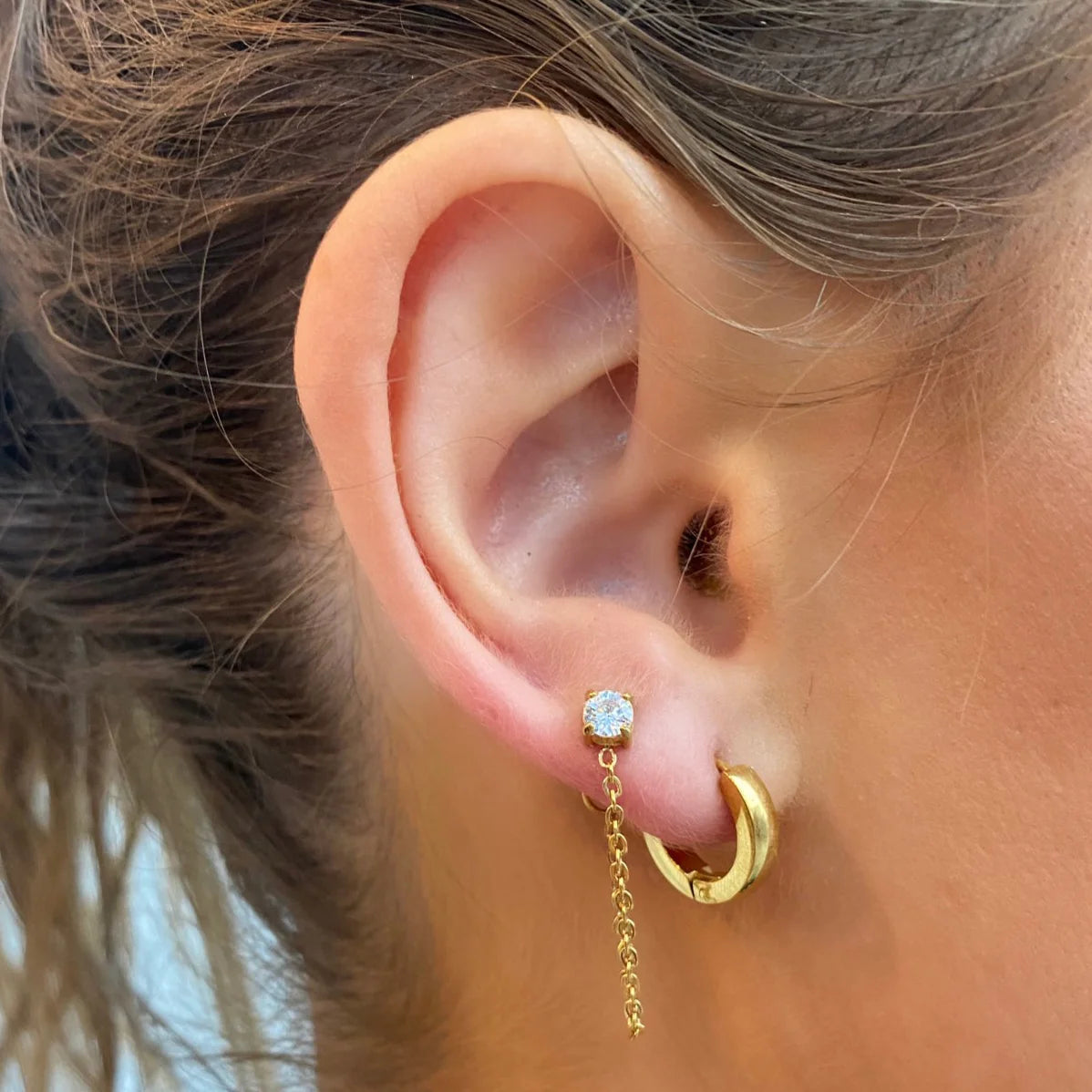 Urban Chain Stud Earrings