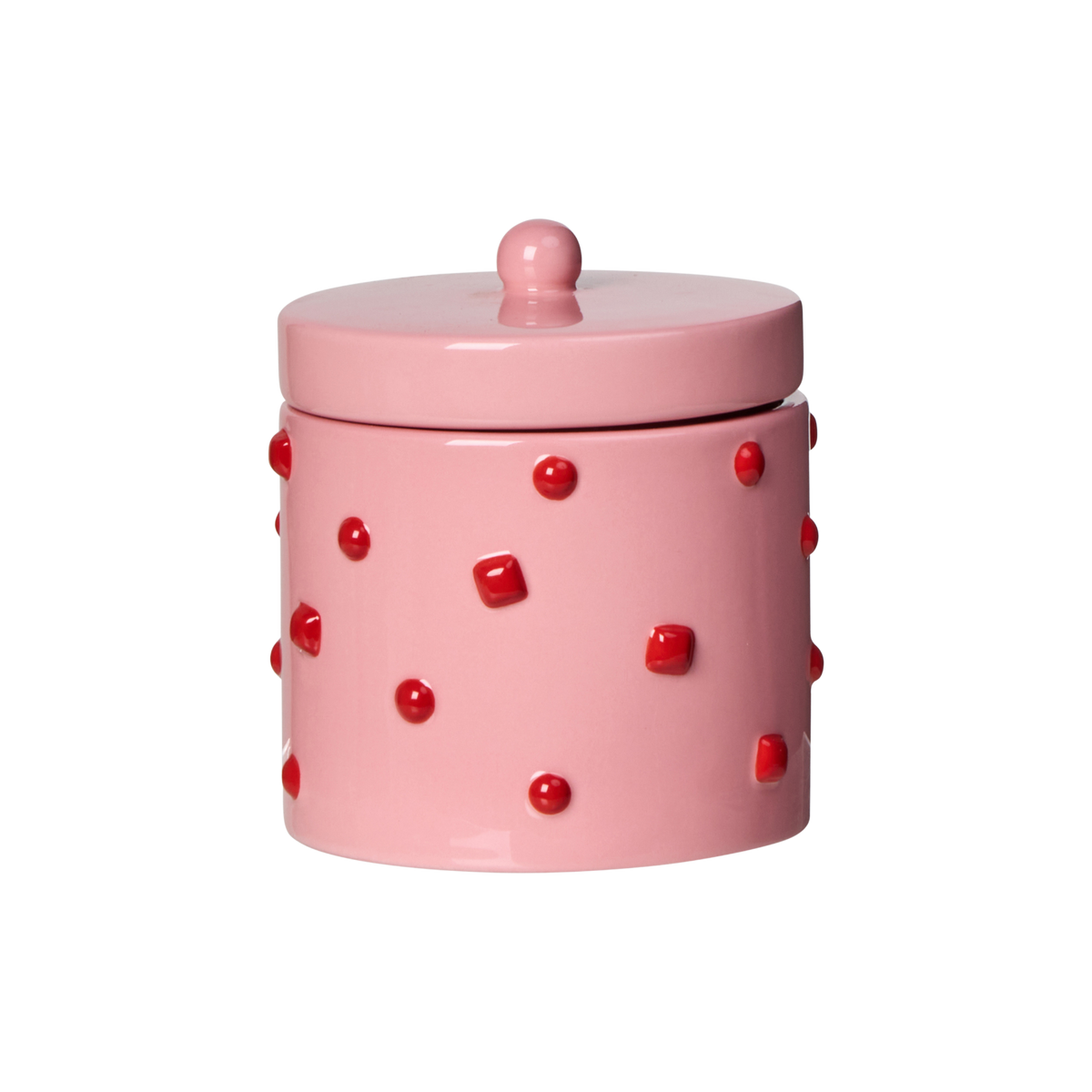 Bejewel Canister Pink & Red
