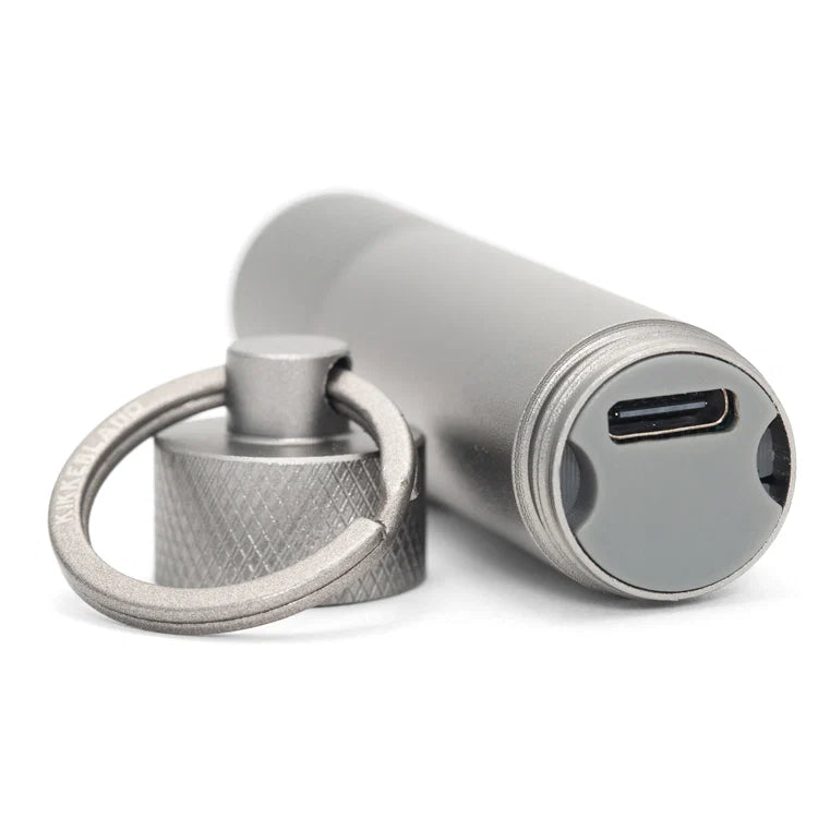 Kikkerland Rechargeable Mini Flashlight Silver