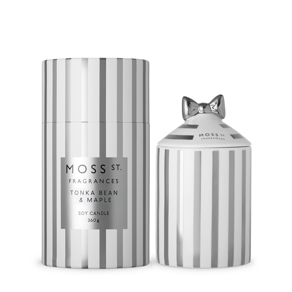 Tonka Bean & Maple | Moss St. Ceramic Candle 360g -