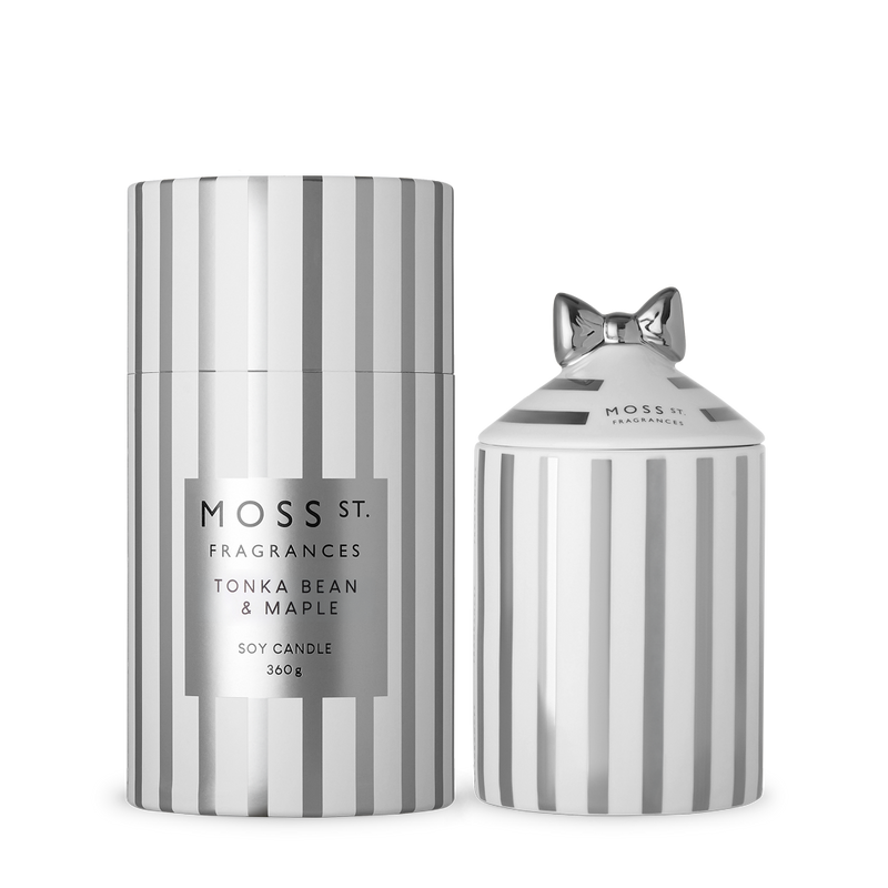 Tonka Bean & Maple | Moss St. Ceramic Candle 360g -