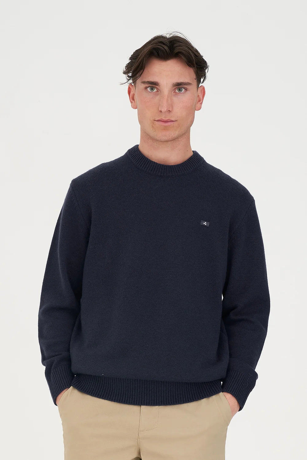 Classic Knit Crew/ 3ball - Navy