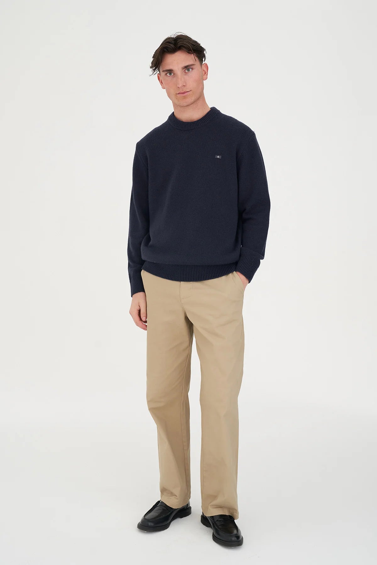 Classic Knit Crew/ 3ball - Navy
