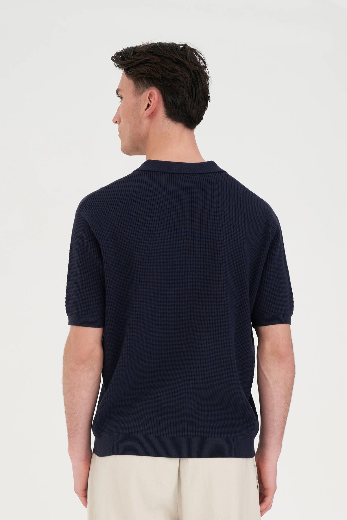 Classic Knit Polo - Navy
