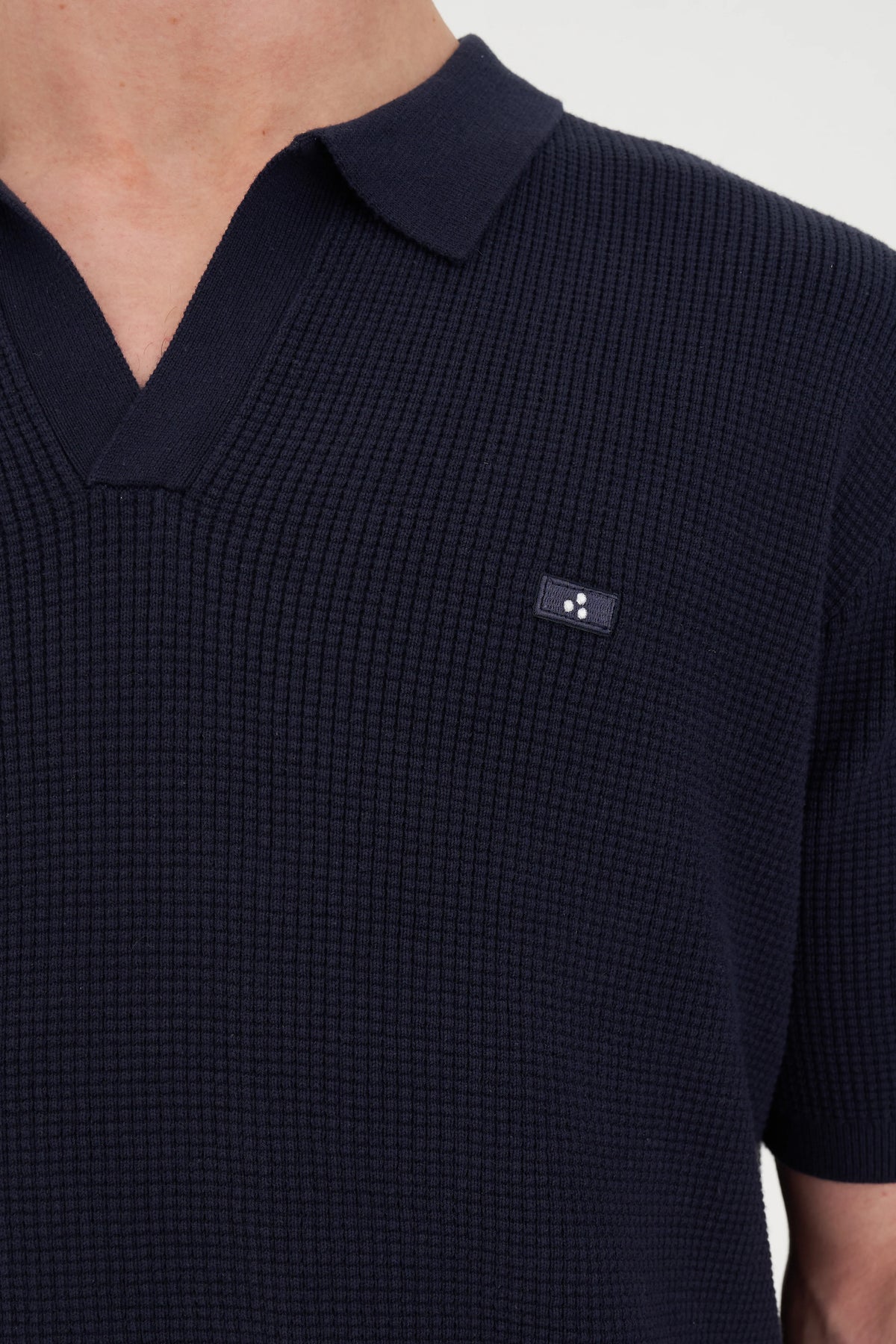 Classic Knit Polo - Navy