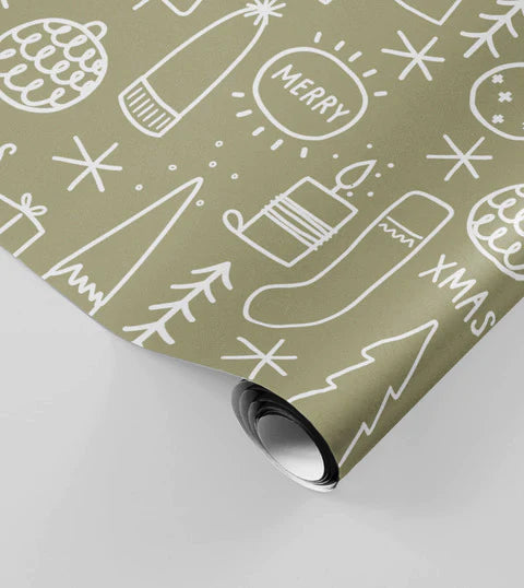 Big Xmas wrap (dark khaki)