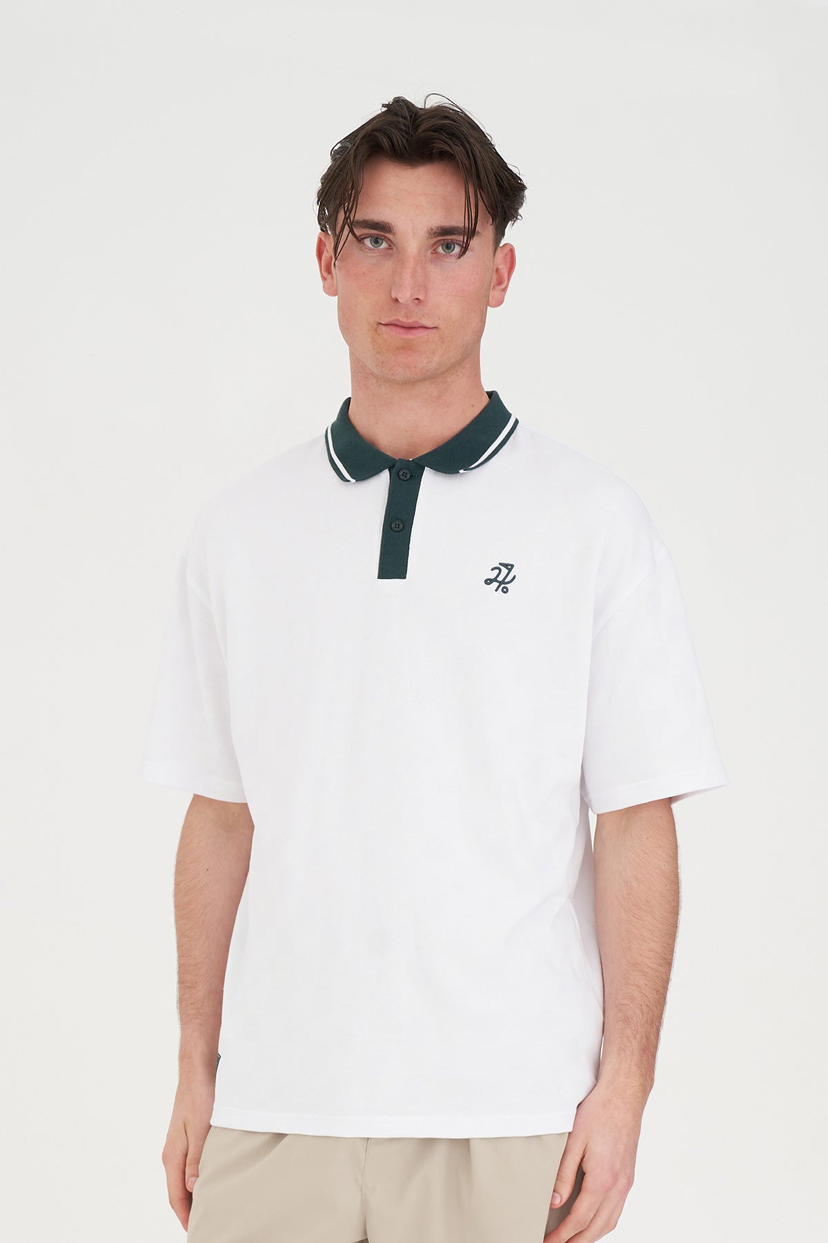 Check Par Polo - White
