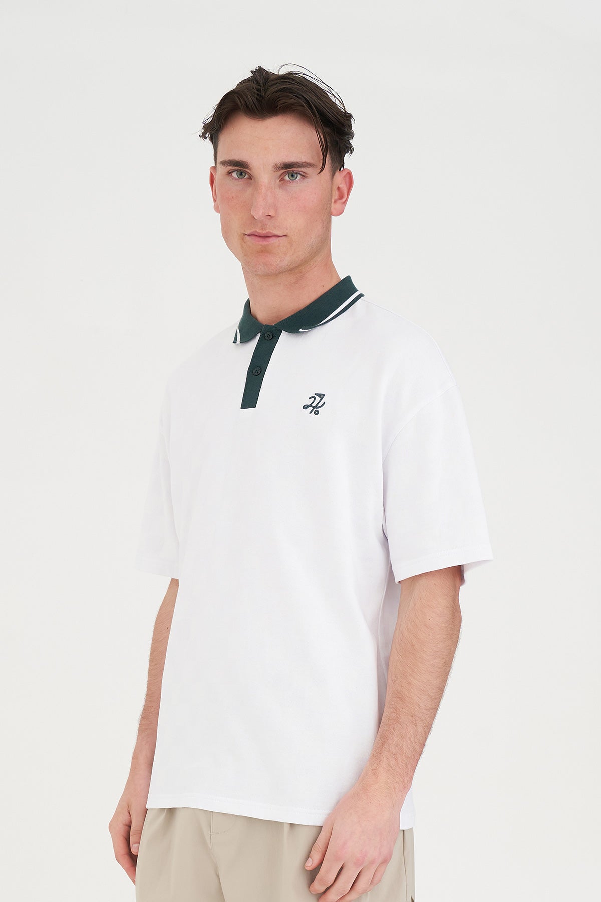 Check Par Polo - White