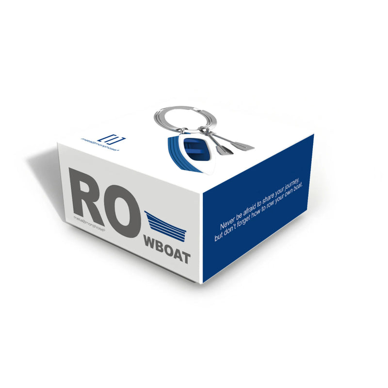 Row Boat Keychain (Blue)