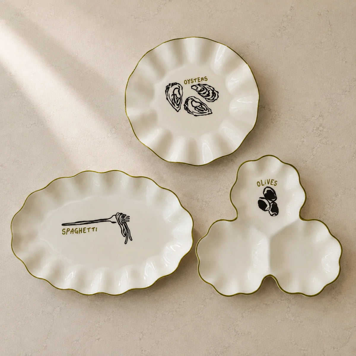 Mangiare Oyster Ceramic Platter
