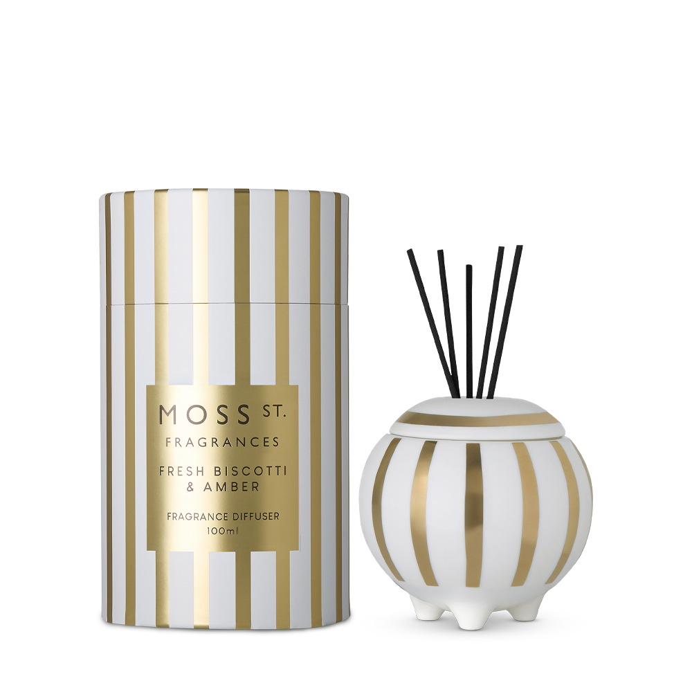 Fresh Biscotti & Amber (Xm | Moss St. Ceramic Diffuser 100ml