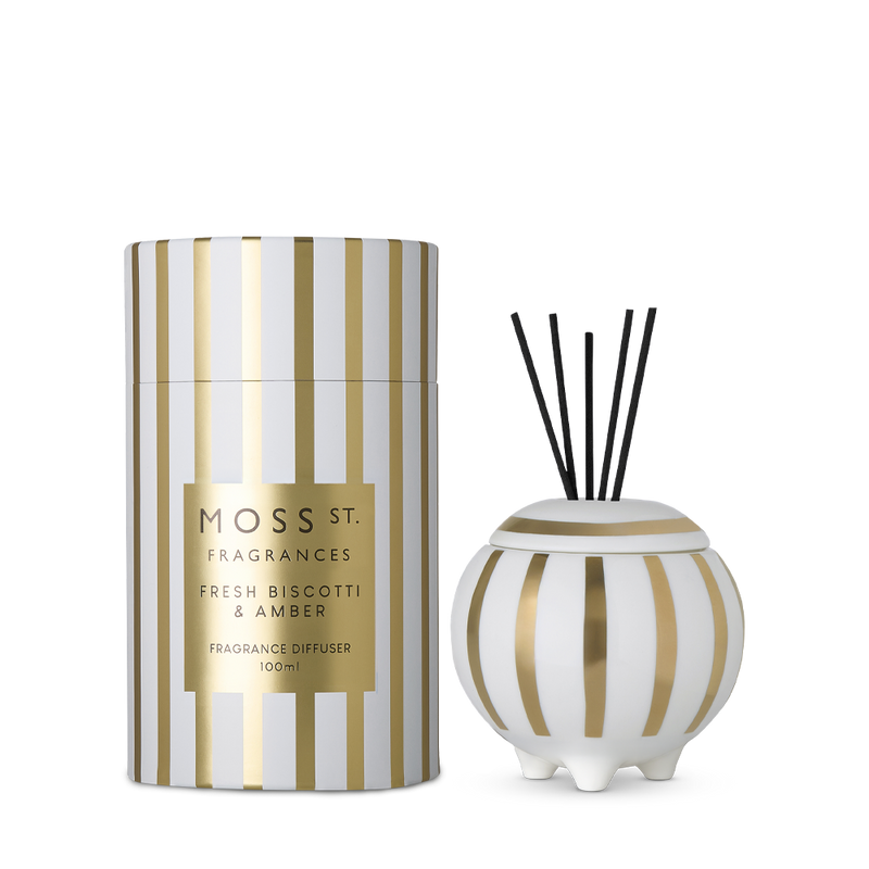 Fresh Biscotti & Amber (Xm | Moss St. Ceramic Diffuser 100ml