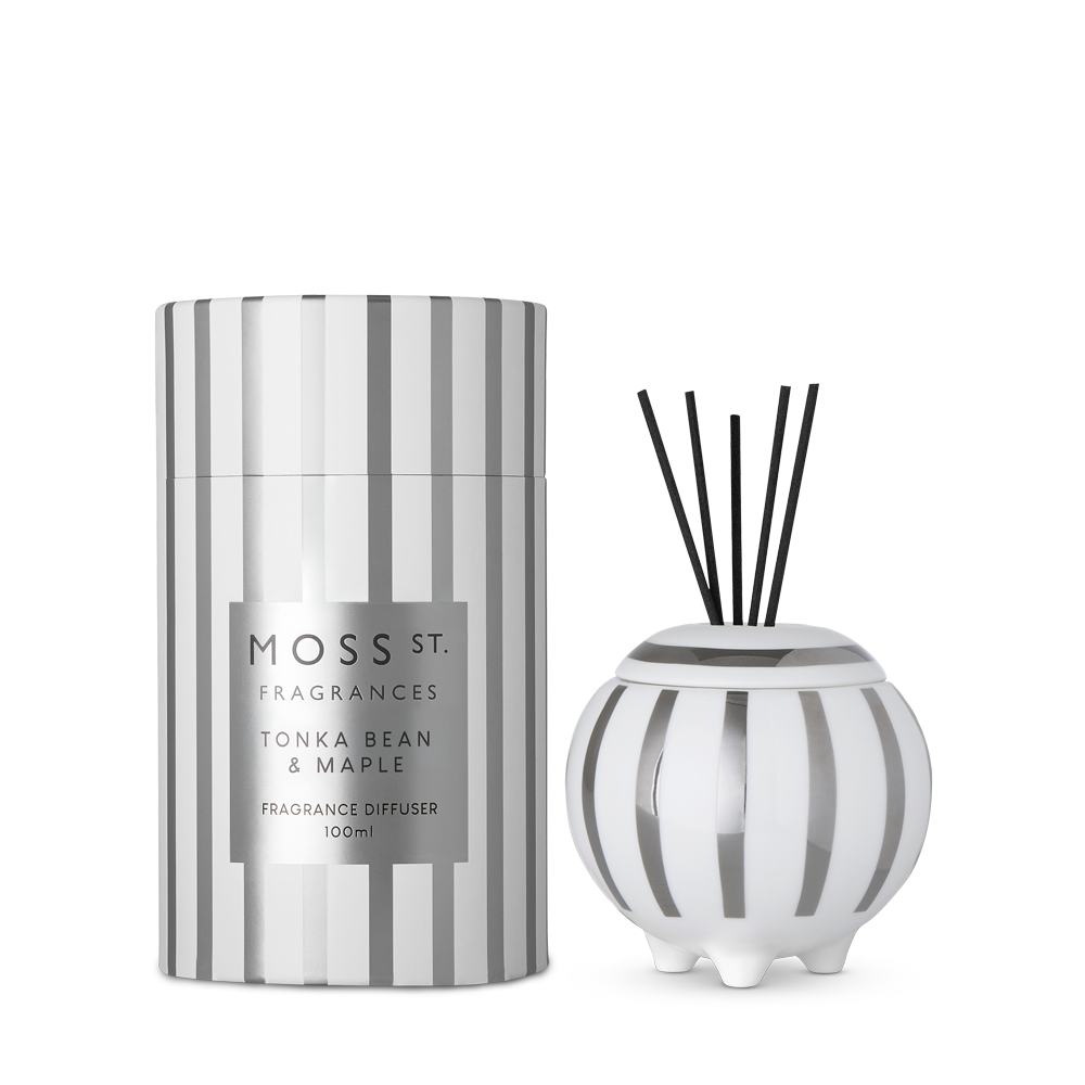 Tonka Bean & Maple | Moss St. Ceramic Diffuser 100ml