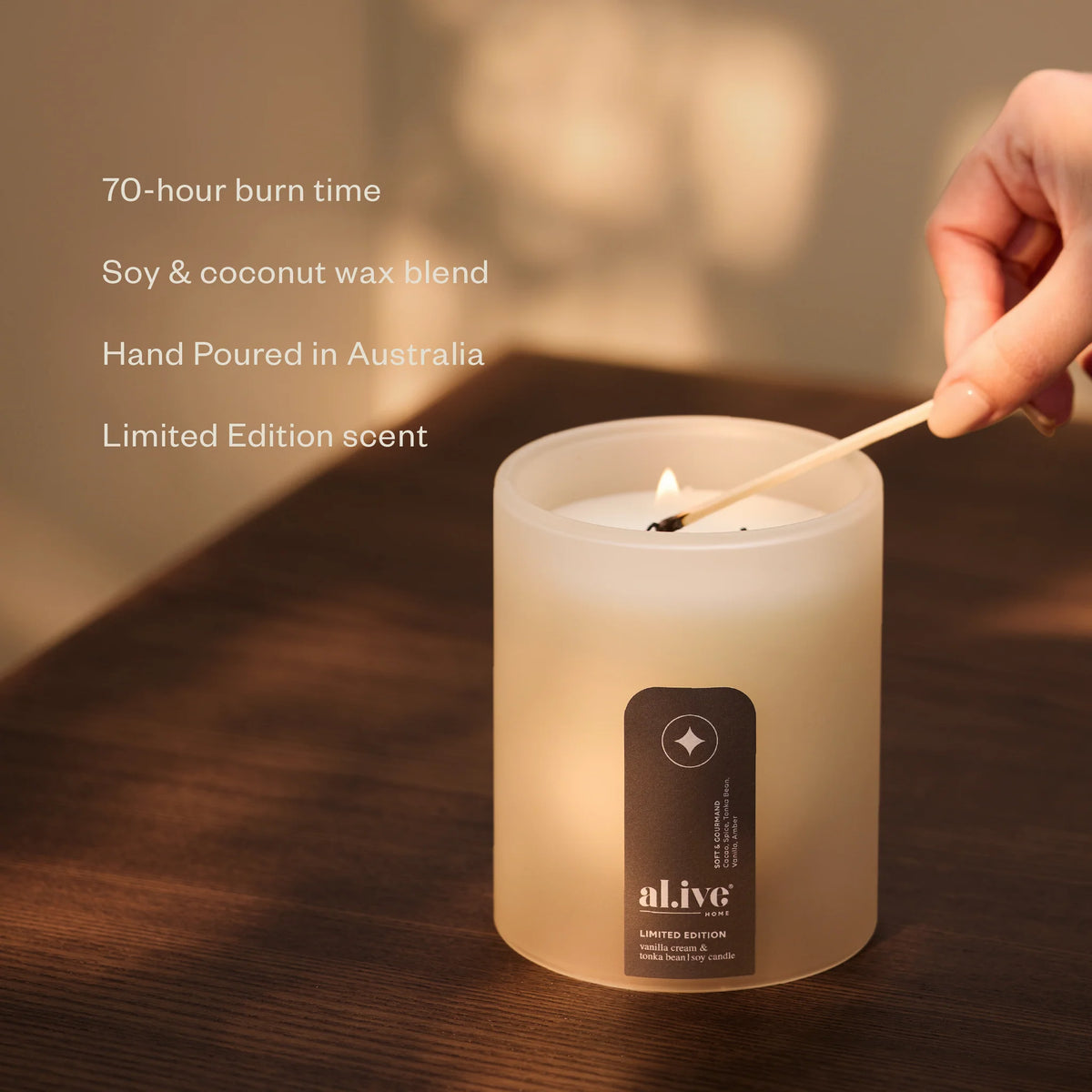 Soy Candle - Vanilla Cream and Tonka Bean