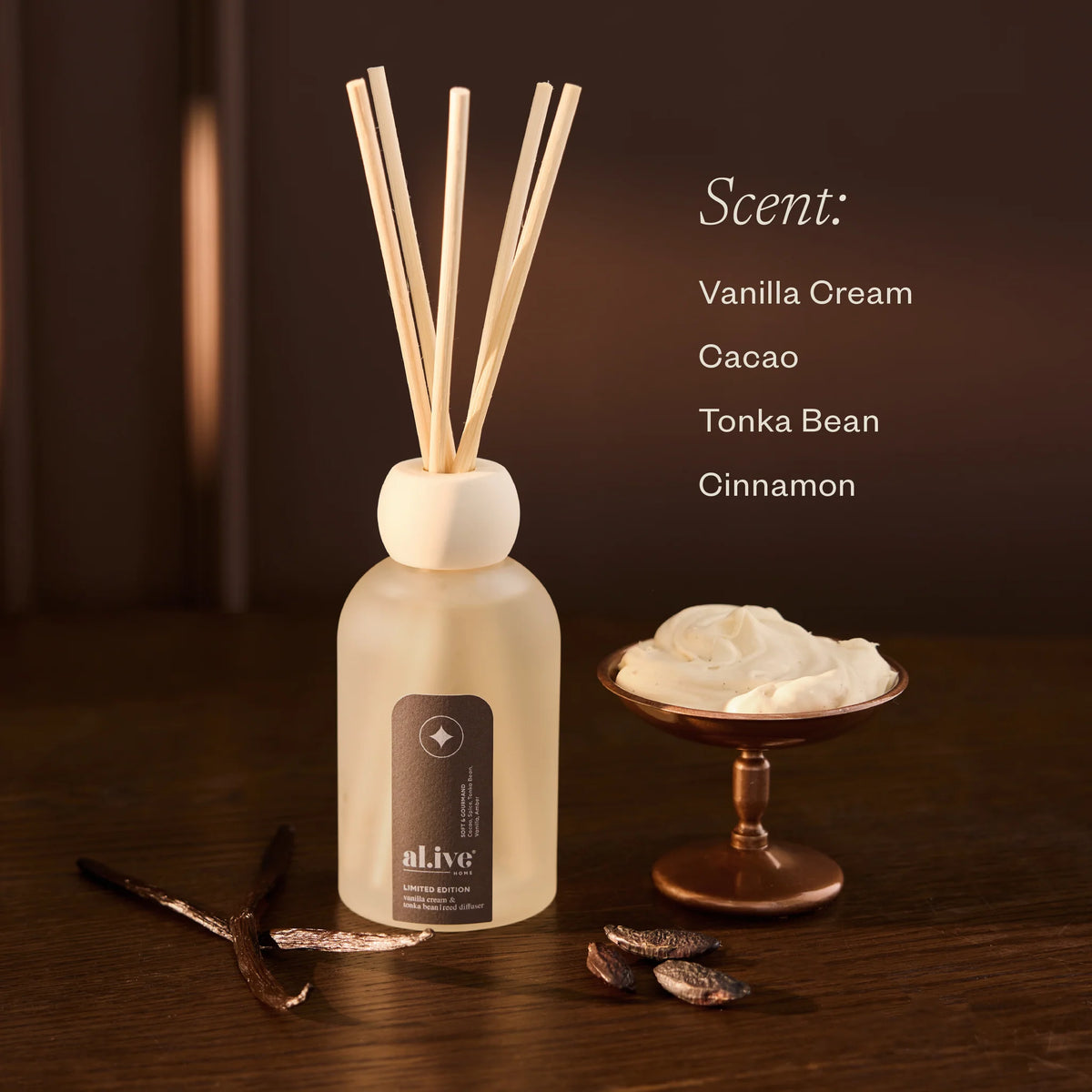 Reed Diffuser - Vanilla Cream and Tonka Bean
